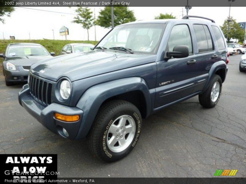 Steel Blue Pearlcoat / Dark Slate Gray 2002 Jeep Liberty Limited 4x4