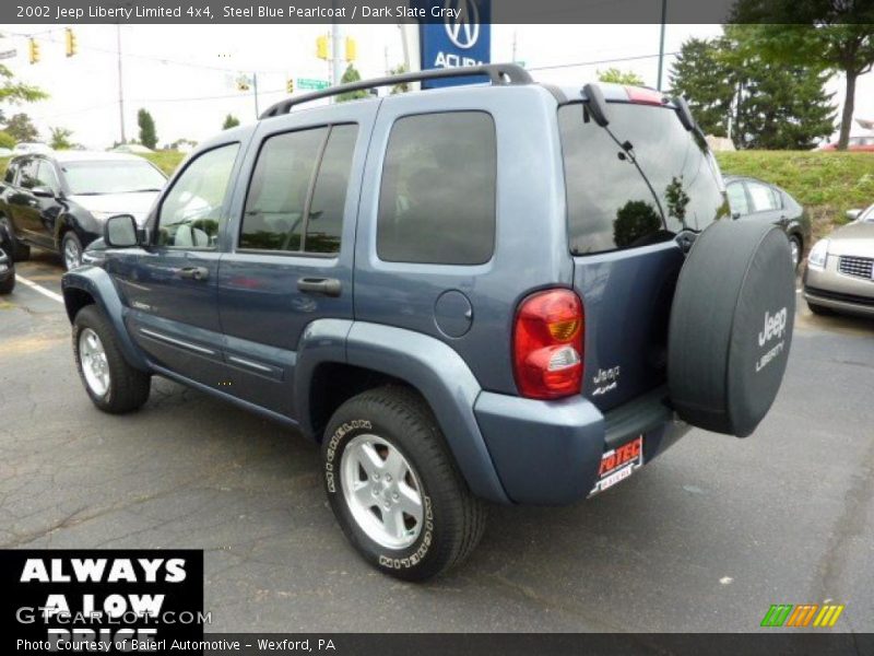 Steel Blue Pearlcoat / Dark Slate Gray 2002 Jeep Liberty Limited 4x4
