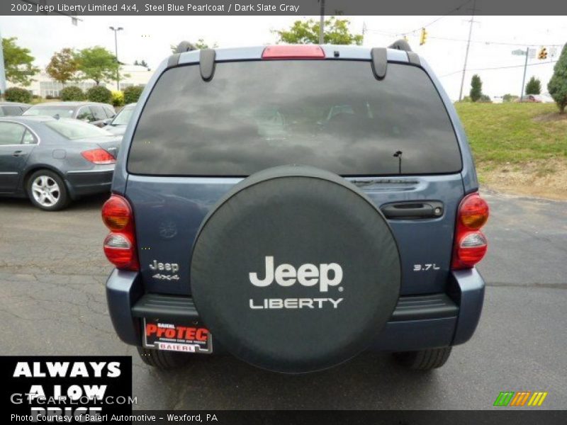 Steel Blue Pearlcoat / Dark Slate Gray 2002 Jeep Liberty Limited 4x4