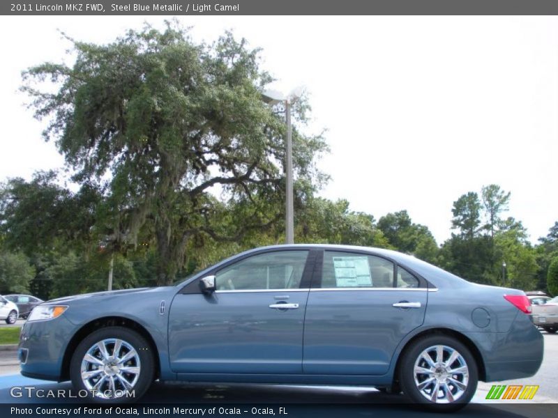 Steel Blue Metallic / Light Camel 2011 Lincoln MKZ FWD