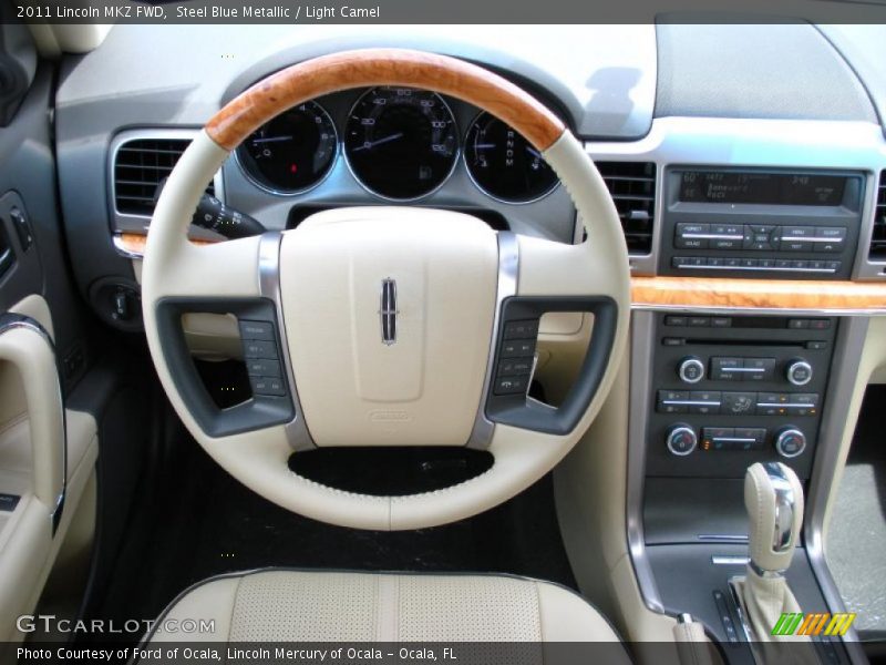 Steel Blue Metallic / Light Camel 2011 Lincoln MKZ FWD