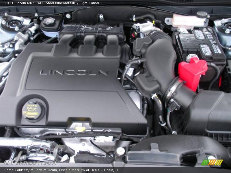 Steel Blue Metallic / Light Camel 2011 Lincoln MKZ FWD