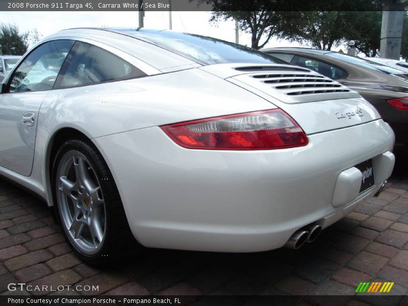 Carrara White / Sea Blue 2008 Porsche 911 Targa 4S
