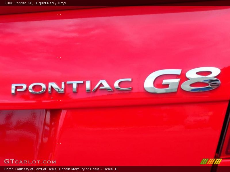 Liquid Red / Onyx 2008 Pontiac G8