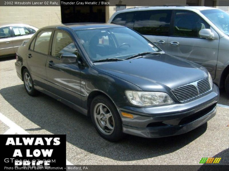 Thunder Gray Metallic / Black 2002 Mitsubishi Lancer OZ Rally