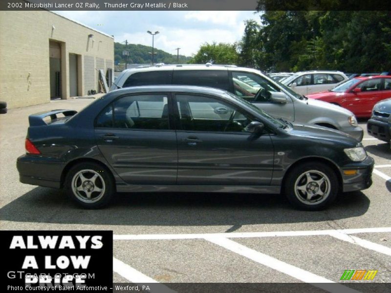 Thunder Gray Metallic / Black 2002 Mitsubishi Lancer OZ Rally