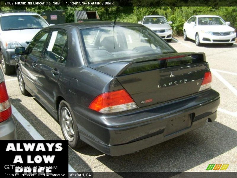 Thunder Gray Metallic / Black 2002 Mitsubishi Lancer OZ Rally