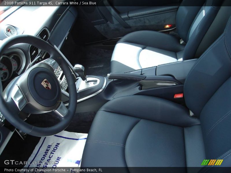 Carrara White / Sea Blue 2008 Porsche 911 Targa 4S