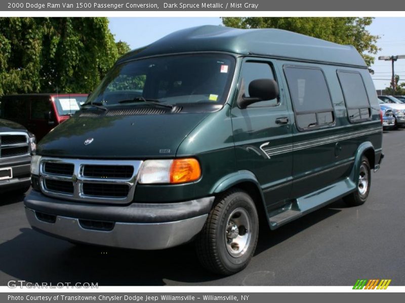 Dark Spruce Metallic / Mist Gray 2000 Dodge Ram Van 1500 Passenger Conversion