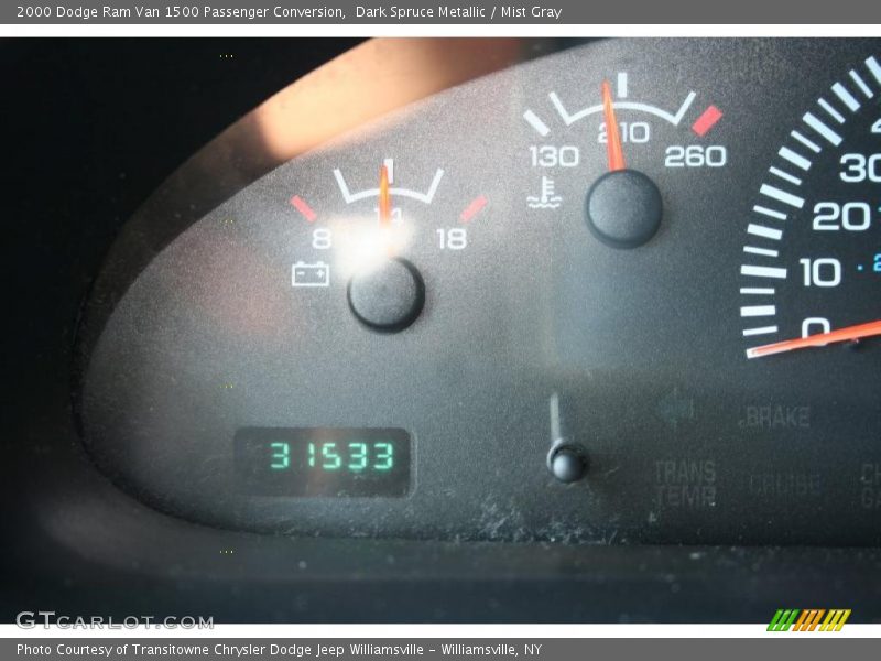Dark Spruce Metallic / Mist Gray 2000 Dodge Ram Van 1500 Passenger Conversion