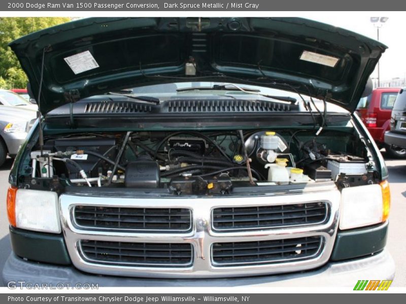 Dark Spruce Metallic / Mist Gray 2000 Dodge Ram Van 1500 Passenger Conversion
