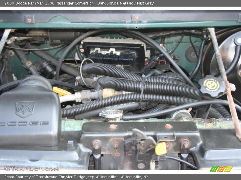 Dark Spruce Metallic / Mist Gray 2000 Dodge Ram Van 1500 Passenger Conversion