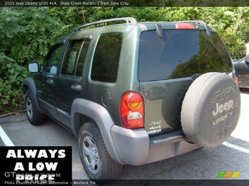 Shale Green Metallic / Dark Slate Gray 2003 Jeep Liberty Sport 4x4