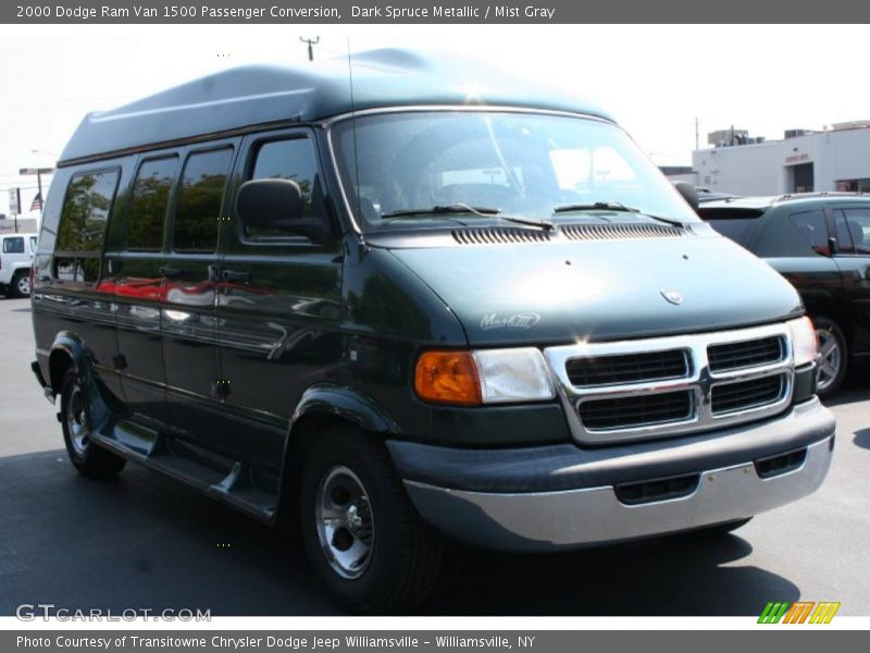 Dark Spruce Metallic / Mist Gray 2000 Dodge Ram Van 1500 Passenger Conversion