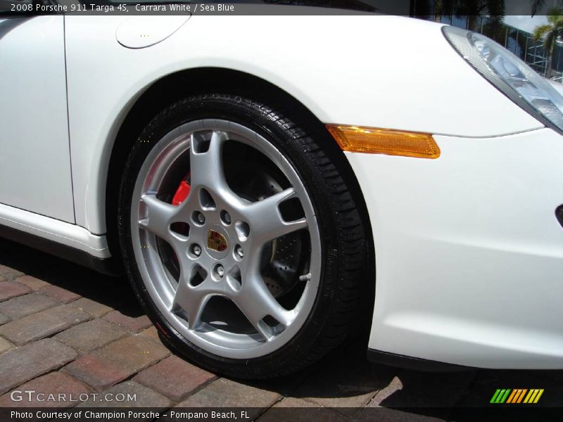 Carrara White / Sea Blue 2008 Porsche 911 Targa 4S