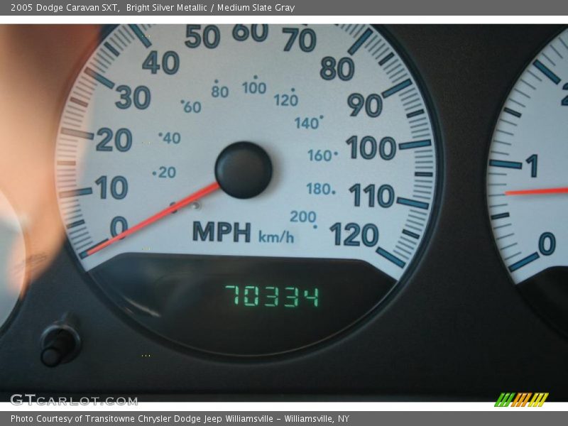 Bright Silver Metallic / Medium Slate Gray 2005 Dodge Caravan SXT