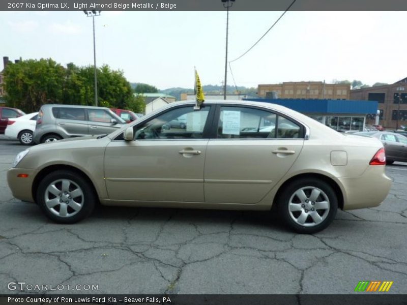 Light Almond Beige Metallic / Beige 2007 Kia Optima LX