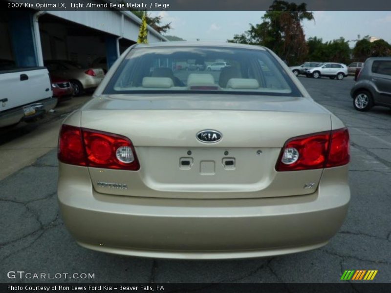 Light Almond Beige Metallic / Beige 2007 Kia Optima LX