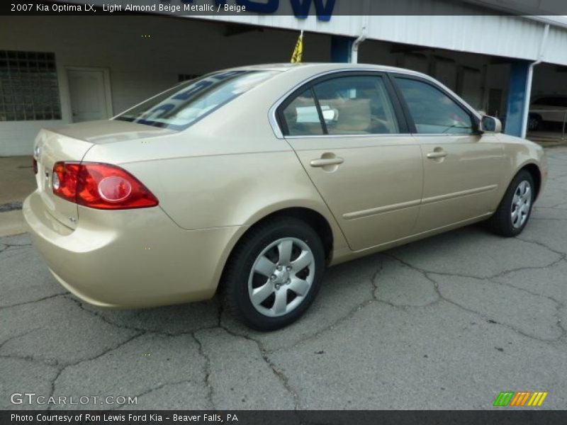 Light Almond Beige Metallic / Beige 2007 Kia Optima LX