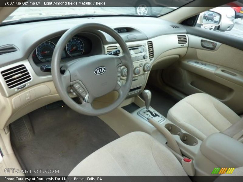 Light Almond Beige Metallic / Beige 2007 Kia Optima LX
