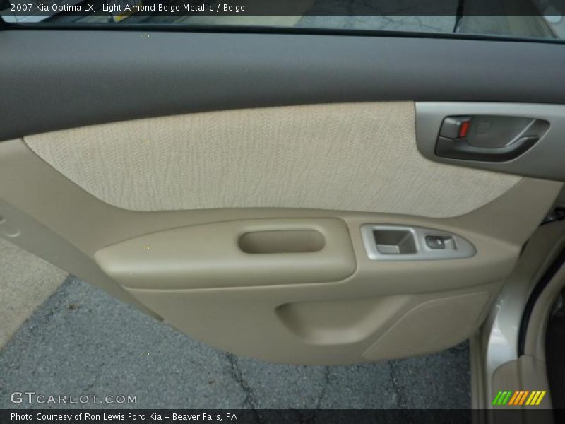 Light Almond Beige Metallic / Beige 2007 Kia Optima LX
