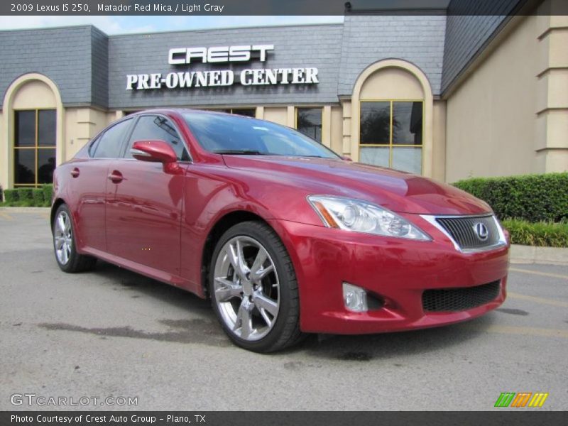 Matador Red Mica / Light Gray 2009 Lexus IS 250