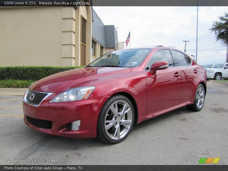 Matador Red Mica / Light Gray 2009 Lexus IS 250