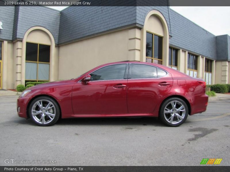 Matador Red Mica / Light Gray 2009 Lexus IS 250