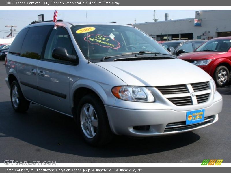 Bright Silver Metallic / Medium Slate Gray 2005 Dodge Caravan SXT