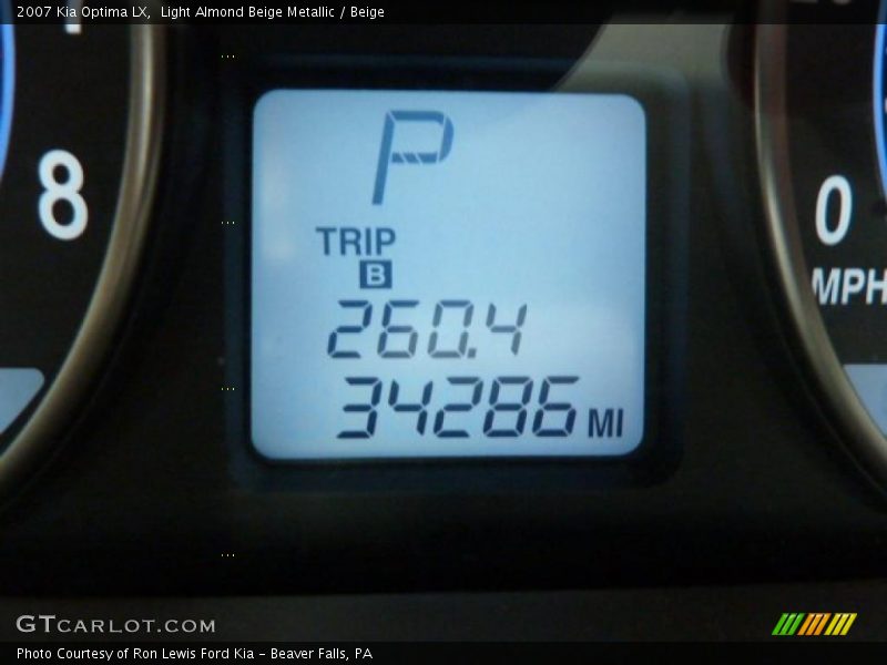 Light Almond Beige Metallic / Beige 2007 Kia Optima LX