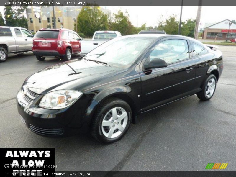 Black / Gray 2008 Chevrolet Cobalt LS Coupe