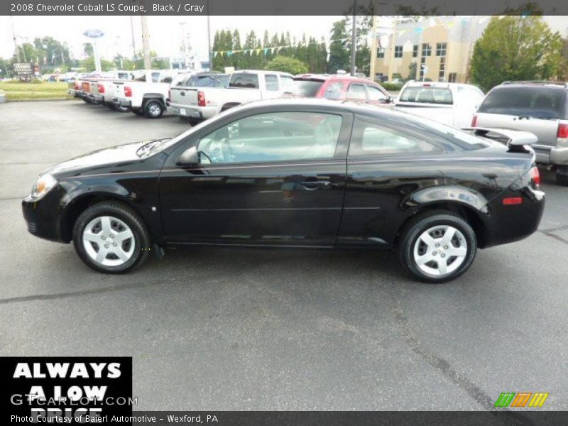 Black / Gray 2008 Chevrolet Cobalt LS Coupe
