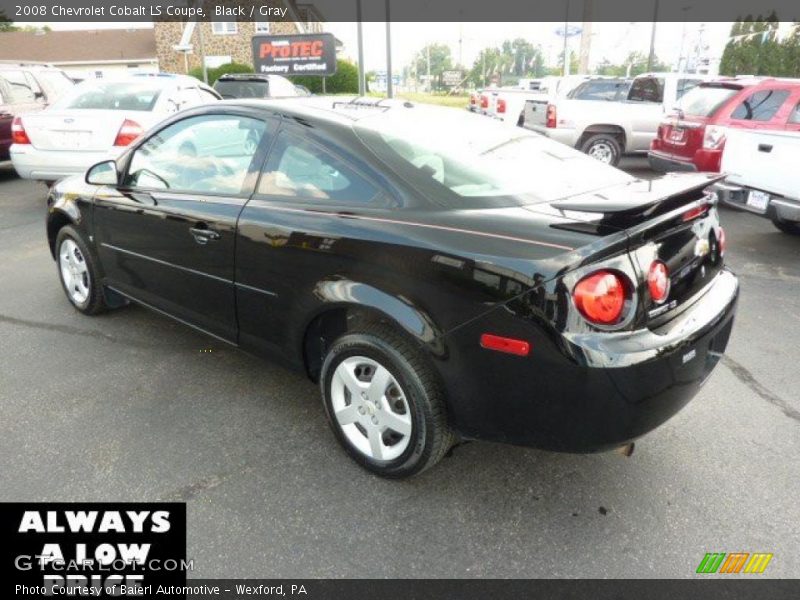 Black / Gray 2008 Chevrolet Cobalt LS Coupe