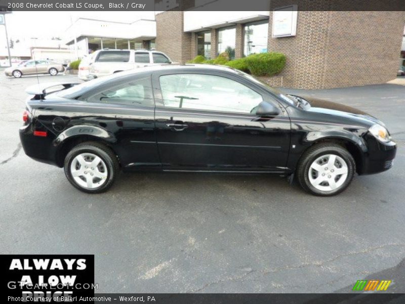 Black / Gray 2008 Chevrolet Cobalt LS Coupe