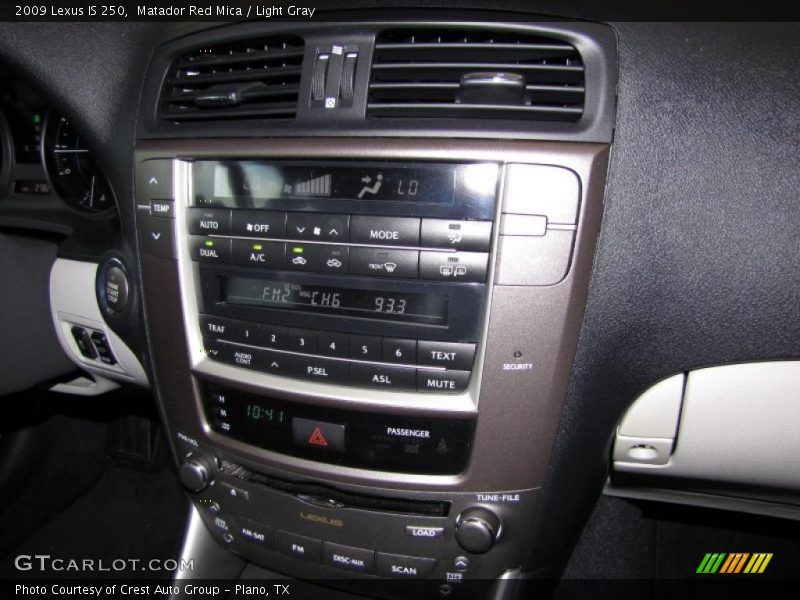 Matador Red Mica / Light Gray 2009 Lexus IS 250