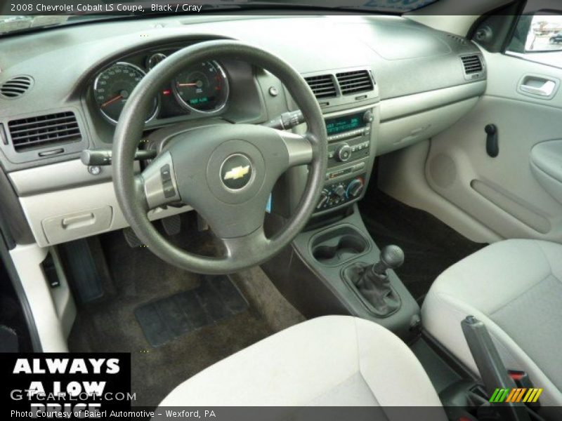 Black / Gray 2008 Chevrolet Cobalt LS Coupe