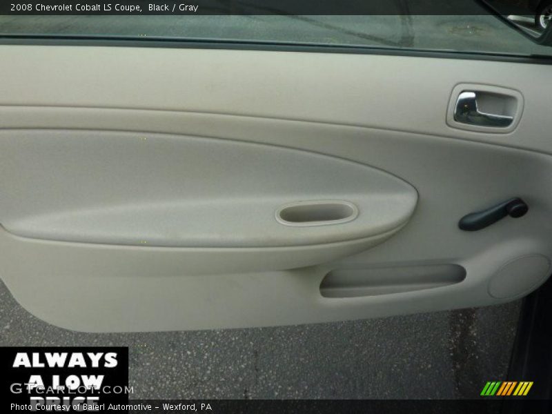 Black / Gray 2008 Chevrolet Cobalt LS Coupe