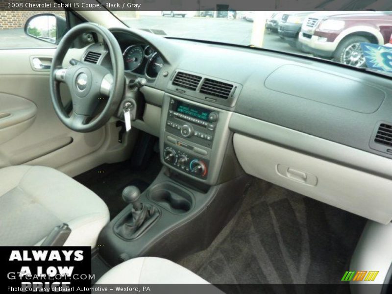Black / Gray 2008 Chevrolet Cobalt LS Coupe