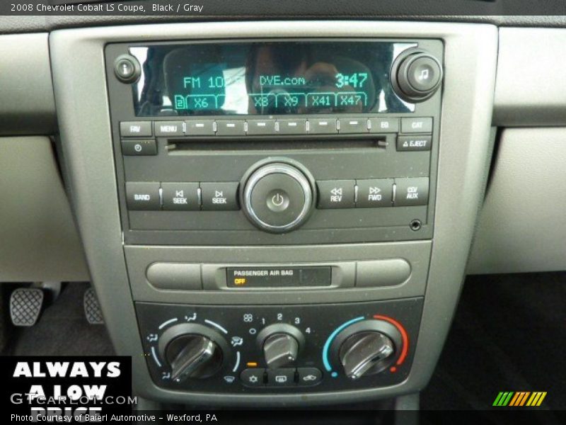 Black / Gray 2008 Chevrolet Cobalt LS Coupe