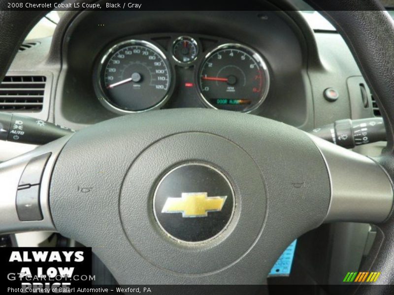 Black / Gray 2008 Chevrolet Cobalt LS Coupe