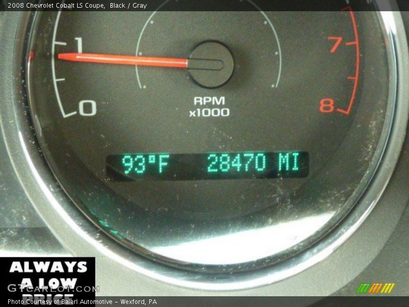 Black / Gray 2008 Chevrolet Cobalt LS Coupe