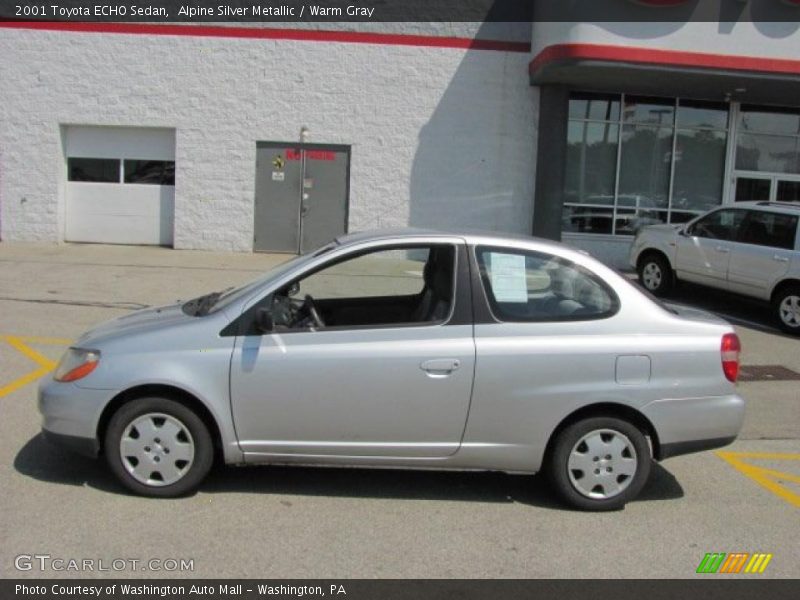 Alpine Silver Metallic / Warm Gray 2001 Toyota ECHO Sedan