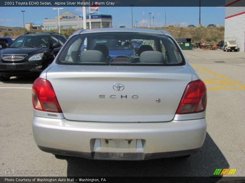 Alpine Silver Metallic / Warm Gray 2001 Toyota ECHO Sedan