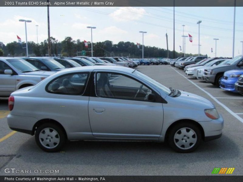 Alpine Silver Metallic / Warm Gray 2001 Toyota ECHO Sedan
