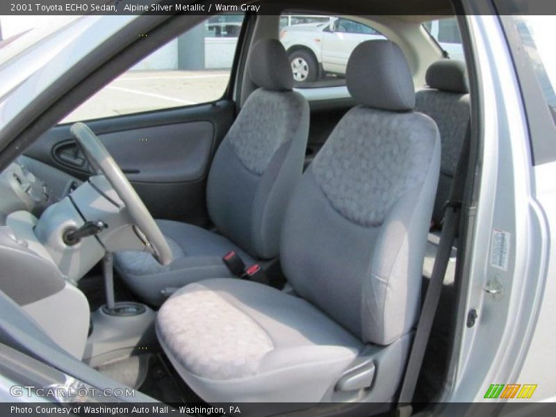 Alpine Silver Metallic / Warm Gray 2001 Toyota ECHO Sedan