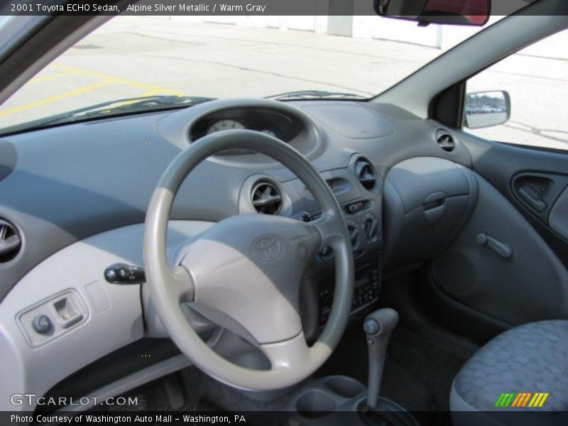 Alpine Silver Metallic / Warm Gray 2001 Toyota ECHO Sedan