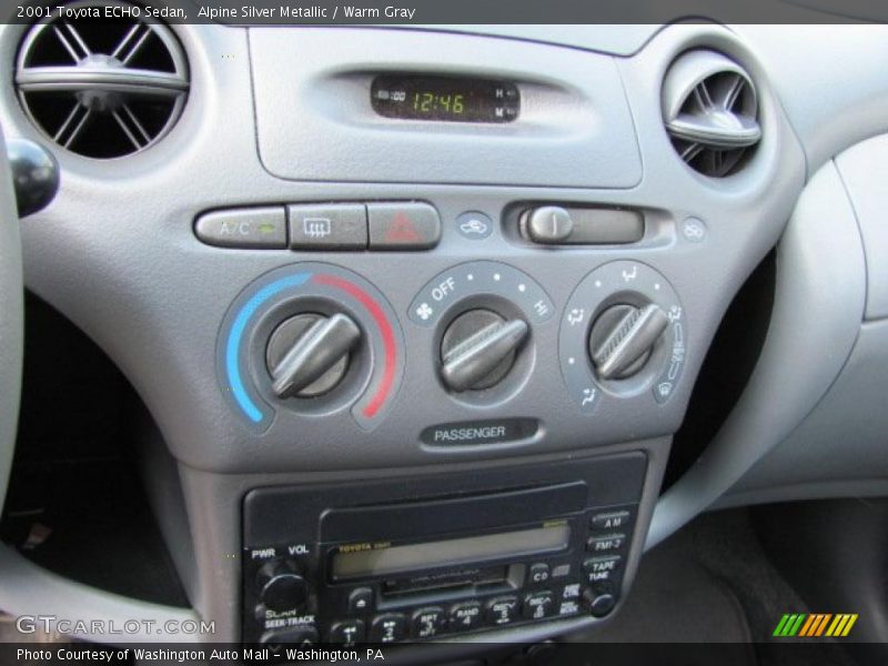 Alpine Silver Metallic / Warm Gray 2001 Toyota ECHO Sedan