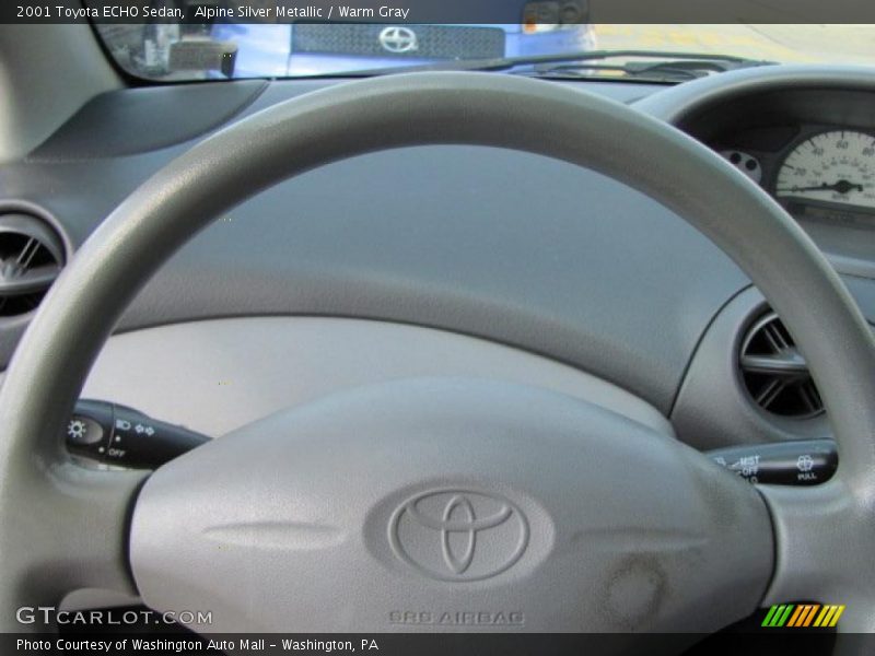Alpine Silver Metallic / Warm Gray 2001 Toyota ECHO Sedan