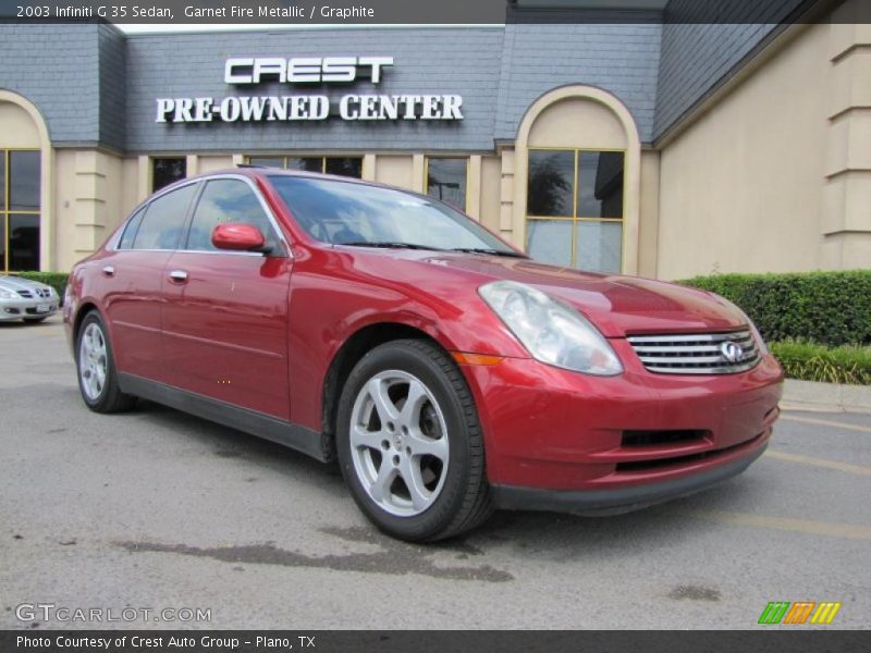 Garnet Fire Metallic / Graphite 2003 Infiniti G 35 Sedan