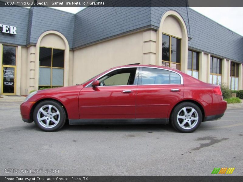 Garnet Fire Metallic / Graphite 2003 Infiniti G 35 Sedan